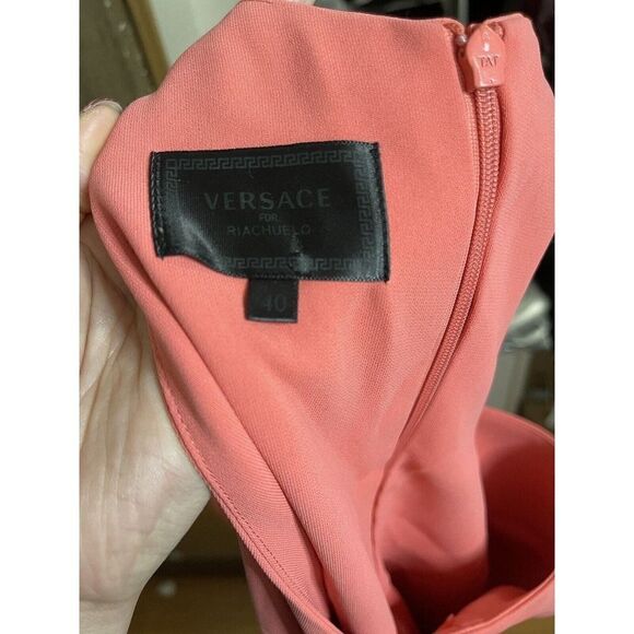 VERSACE x Riacheulo pink maxi cutout sleeveless high slit dress size 40 US XS - Picture 6 of 9
